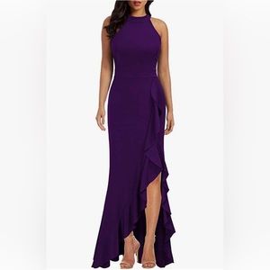 Purple Cocktail Wedding Guest Dress